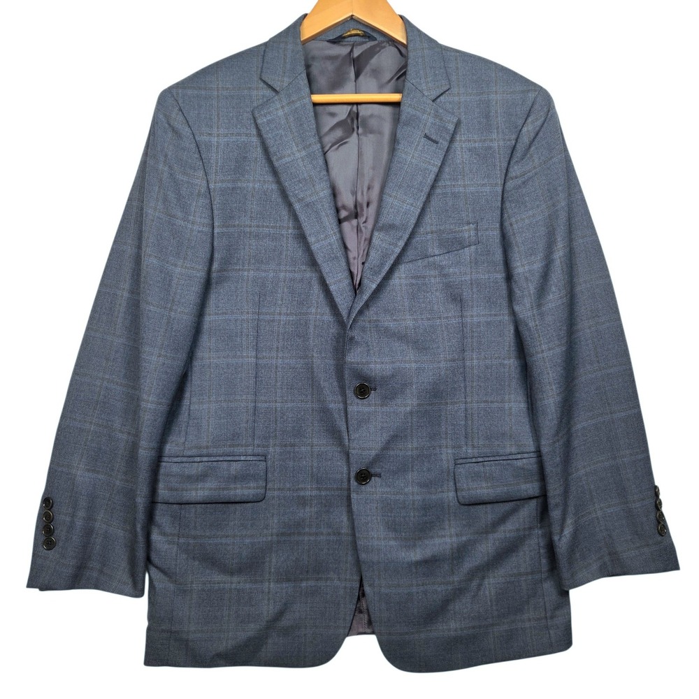 Brooks Brothers Sport Coat Mens 40S Blue Glen Plaid Wool Regent Fit Blazer